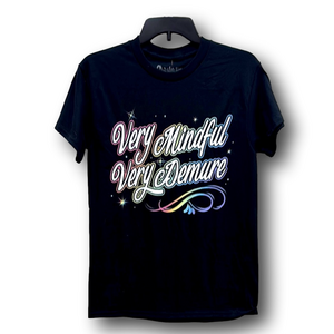 Rainbow Text "Very Mindful, Very Demure" Graphic T-Shirt - Size Small - NWT